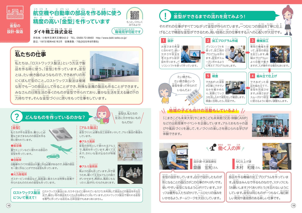 「小学生のためのお仕事ノート2025」に掲載されました。